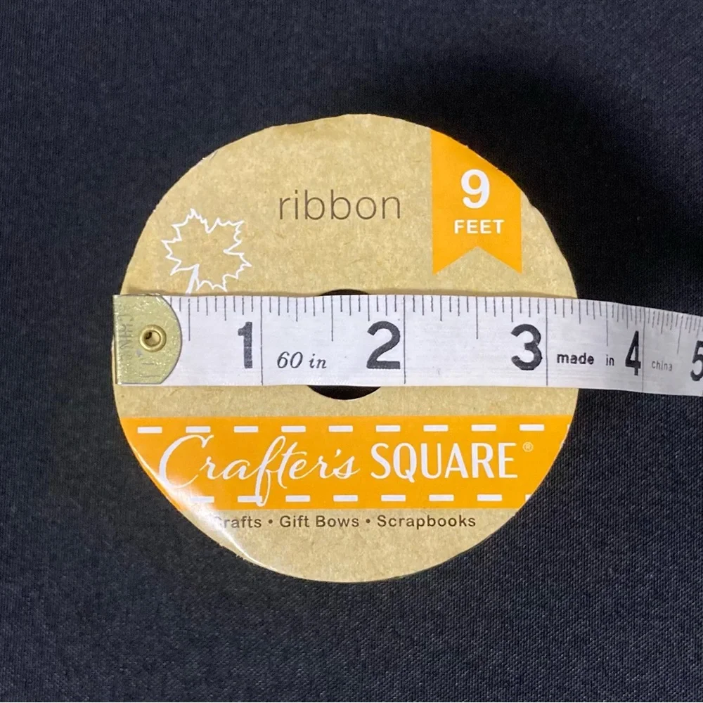 ⭐️ Crafter’s Square Bright Green Glitter Wire Edged Craft Ribbon 2.5” x 108”